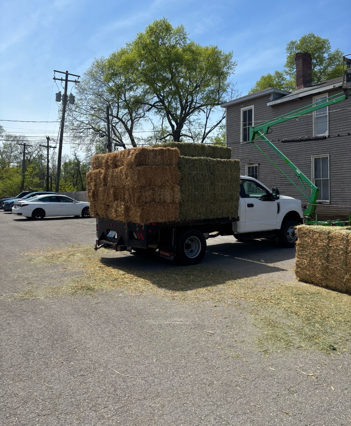 Quality Feeds delivery truck loaded with feed