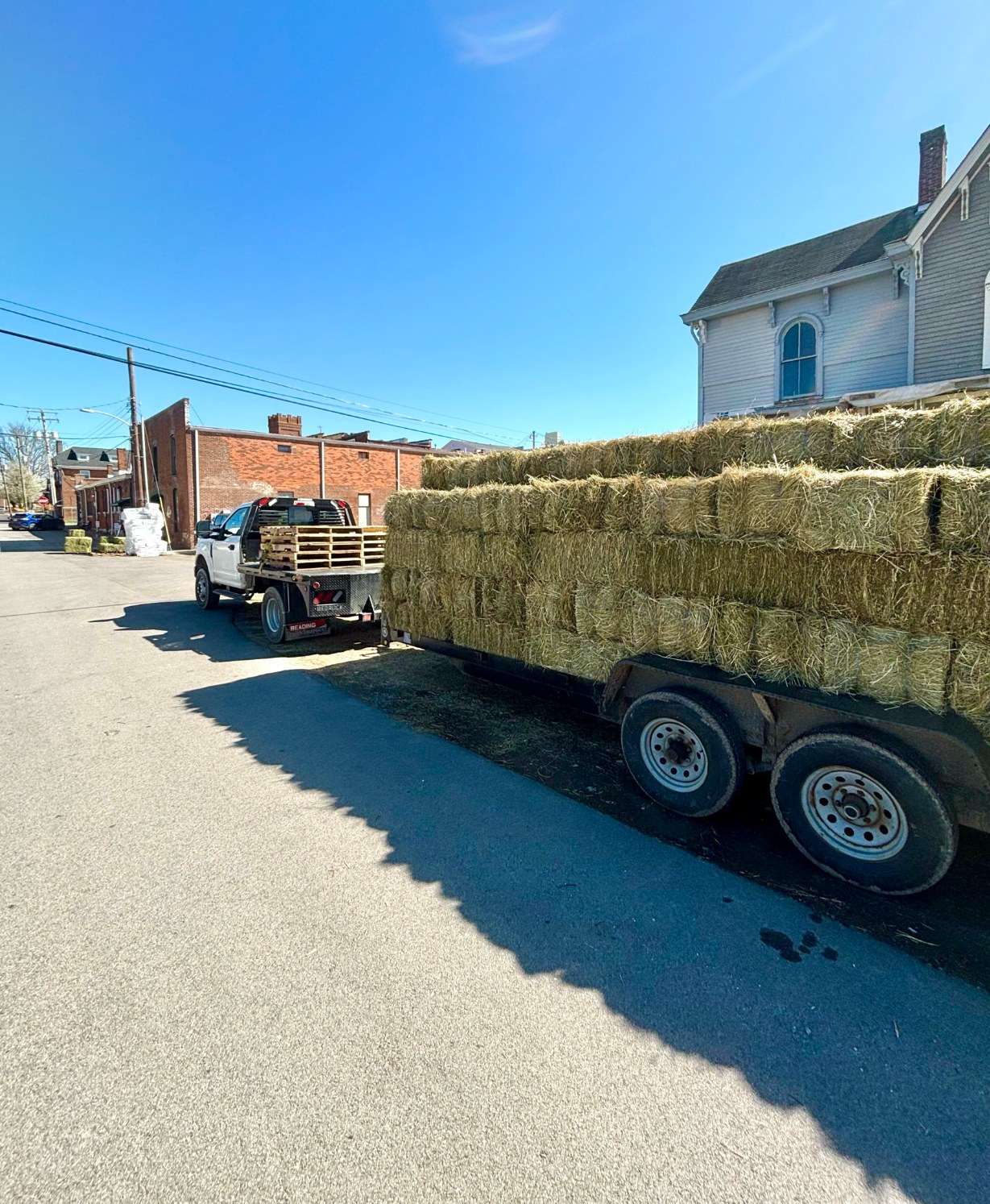 Quality Feeds delivery truck loaded with feed